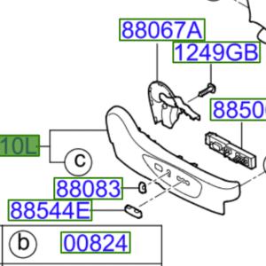 Kia Sorento 2009-2012 Front Drivers Seat Side Trim