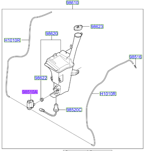 Kia Ceed 20102011 Front Washer Jet Pump Kia Parts Direct