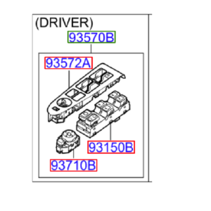 Kia Sportage 2010-2015 Drivers Window Control Switch Pack